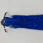 NWT Womens Blue Illusion Neckline Ruched Padded Bridesmaid Maxi Dress Sz 8 image number 4