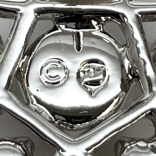 NIB Designer Swarovski Silver-Tone Clear Crystal Stone Star Tack Pin image number 6