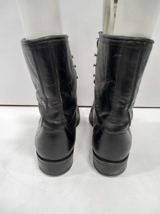 Women's Black Leather Boots Size 10 image number 4