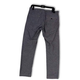 NWT Mens Blue Flat Front Straight Leg Slash Pocket Chino Pants Size 33x30 alternative image