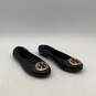 Tory Burch Womens Minnie Black Gold Travel Ballet Flats Size 7.5 With Dust Bag image number 2