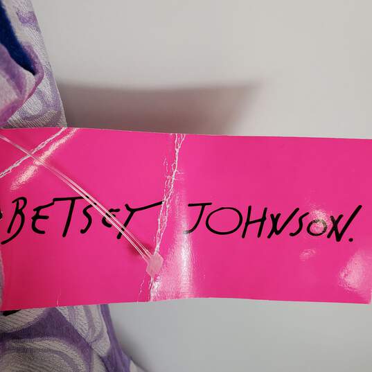Betsey Johnson Women Purple Retro Dress Sz 10 NWT image number 5