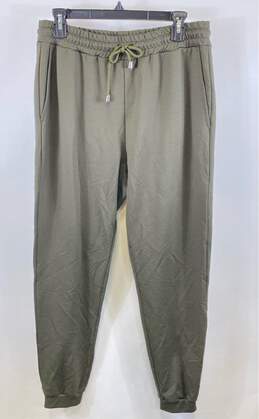 NWT Saks Fifth Avenue Womens Olive Green Drawstring Waist Jogger Pants Size 14