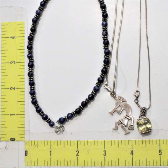 Bundle of 3 Sterling Silver Necklaces - 45.0g image number 6