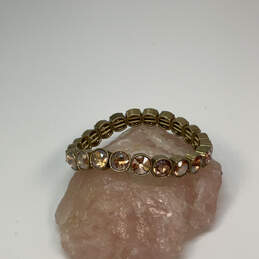 Designer Stella & Dot Vida Gold-Tone Brown Crystals Stretch Beaded Bracelet
