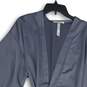 Womens Gray Long Sleeve V-Neck Belted Robe Size Large/Medium image number 3