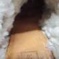 Hunter Sz 6 Bruson Amazonas Leather High Heel Clog Ivory Brazilian Sheepskin image number 5