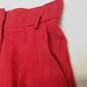 Womens Red Pleated Front Mid Rise Slash Pockets Chino Shorts Size 40 image number 4