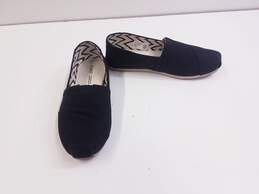 TOMS Alpargata Black Canvas Slip Shoes Women's Size 7