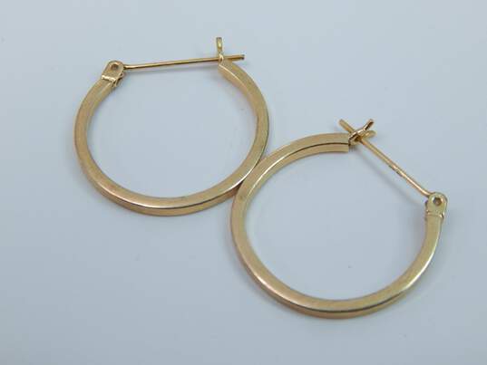 14K Yellow Gold Hoop Earrings 1.4g image number 6