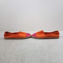 Tory Burch Orange & Pink Leather Espadrille Flats WM Size 10 M