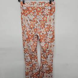 Orange Floral Stretch Pants alternative image