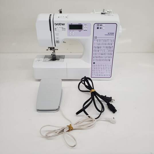 Brother SC9500 Computerized Sewing Machine w/ Foot Peddle & Power Cord image number 1