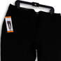 NWT Womens Black Flat Front Elastic Waist Slim Leg Dress Pants Size XXL image number 3