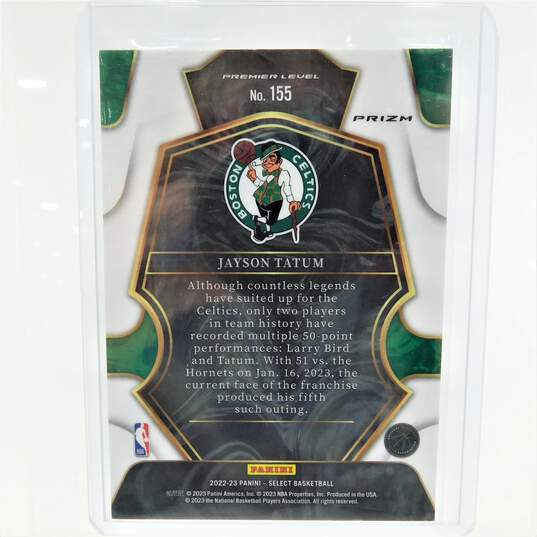 2022-23 Jayson Tatum Select Orange Flash Prizm Boston Celtics image number 3