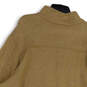 Mens Brown 1/4 Zip Mock Neck Long Sleeve Knitted Pullover Sweater 3X image number 4