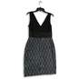 NWT Dressbarn Womens Black Surplice Neck Sleeveless Back Zip Sheath Dress Sz 10 image number 2
