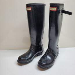 Hunter Original Tall Shiny Rain Boots Black Size Women's 6 alternative image
