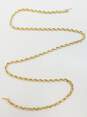 14K Yellow Gold Chunky Twisted Rope Chain Necklace 21.3g image number 3