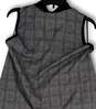 NWT Womens Black White Houndstooth Sleeveless Pockets A-Line Dress Size M image number 4