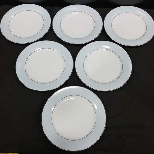 Set of 6 Noritake 5533 Bluedale Dinner Plates image number 2