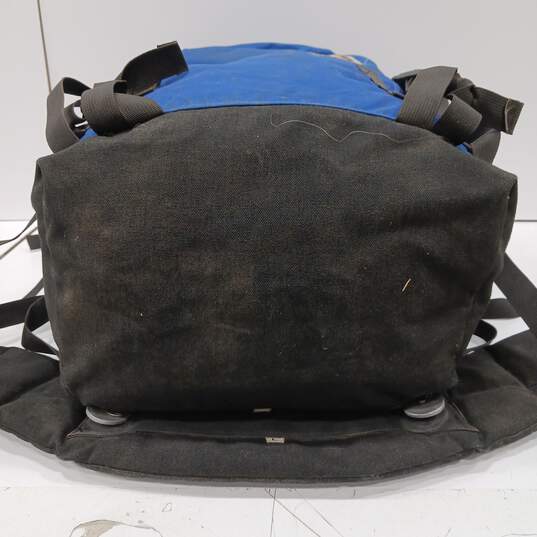 Unisex Blue Padded Snap Buckle Waist Belt Hiking Backpack image number 3