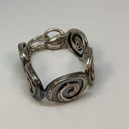 Designer Silpada 925 Sterling Silver Swirl Toggle Clasp Chain Bracelet alternative image