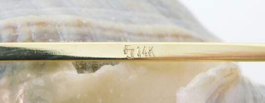 14K Gold Woven Etched Domed Hinged Oval Bangle Bracelet 19.7g image number 5