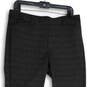 Womens Black Plaid Flat Front Welt Pocket Skinny Leg Dress Pants Size 12 image number 3