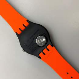 Designer Swatch Leather Strap Water Resistant Round Analog Quartz Wristwatch alternative image