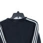 Mens Black White Long Sleeve Crew Neck Pullover Sweatshirt Size Large image number 4