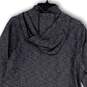 Mens Gray Pockets Thumb Hole Long Sleeve Stretch Full-Zip Hoodie Size XL image number 4
