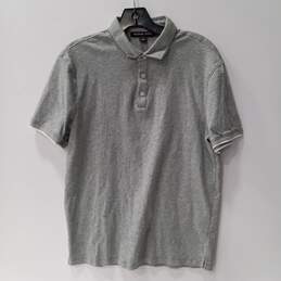 Men's Gray Michael Kors Polo Shirt Size M