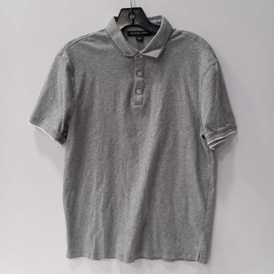 Men's Gray Michael Kors Polo Shirt Size M image number 1