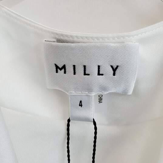 Milly White Nia Satin Cowl Dress WM Size 4 NWT image number 3