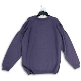 NWT Mens Purple Long Sleeve V Neck Knitted Pullover Sweater Size XL alternative image