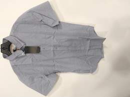 Men's Navy Short Sleeve Dress Shirt Size M NWT