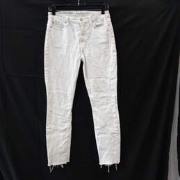 7 For All Mankind White Jeans Size 27