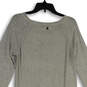 NWT Womens Gray Knitted Long Sleeve Tie Waist Sweater Dress Size Medium image number 4