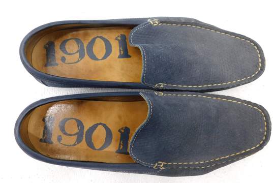 1901 Men's Pig Leather Loafers Blue Gray image number 3