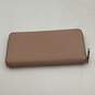 Womens Pink Leather Credit Card Holder Zip-Around Wallet image number 2