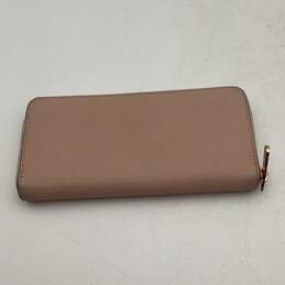 Womens Pink Leather Credit Card Holder Zip-Around Wallet alternative image