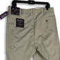 NWT Mens Tan Flat Front Straight Leg Golf Chino Pants Size 34x32 image number 4
