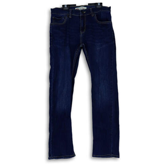 Womens Blue 511 Performance Slim-Fit Denim Straight Leg Jeans Size 18R image number 3
