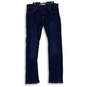Womens Blue 511 Performance Slim-Fit Denim Straight Leg Jeans Size 18R image number 3