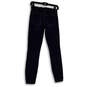 Womens Blue Dark Wash Pockets Stretch Toothpick Denim Skinny Jeans Size 25 image number 2