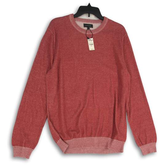 NWT Express Womens Red Crew Neck Long Sleeve Pullover Sweater Size L image number 1