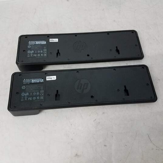 Lot of 2 HP 2013 UltraSlim Docking Stations - Prod ID D9Y32UT#ABA - No AC Adapters or cables - Untested image number 1