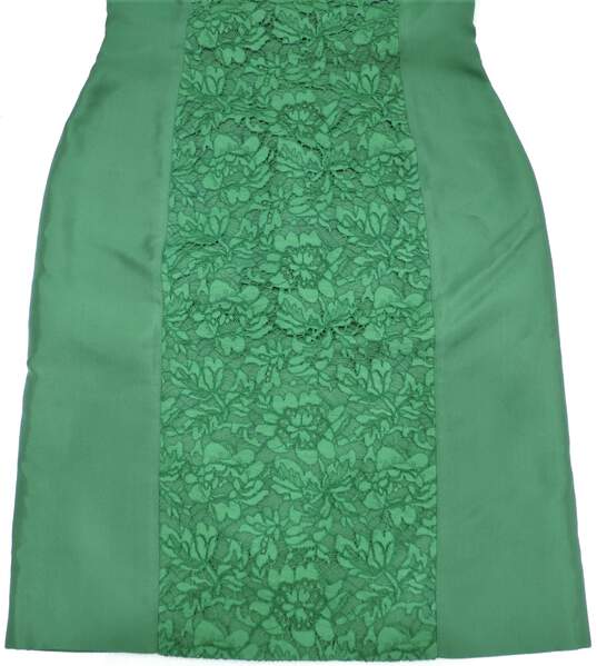 Valentino Emerald Green Lace Embroidered Cotton Sheath Dress Size 4 W/COA image number 11