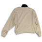Womens Beige Crew Neck Long Band Sleeve Pullover Sweatshirt Size XS image number 2